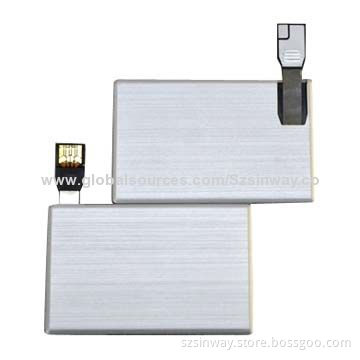 High-quality Metal Card USB Disks with 8GB Memory Capacity